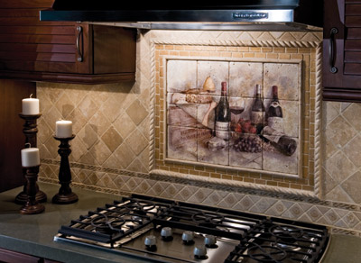 Country Kitchen Tile Ideas on French Country Kitchen Backsplash On Wine Series For The Connoisseur